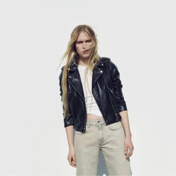 Zara Faux Leather Jacket NWT Size XS - Picture 2 of 14